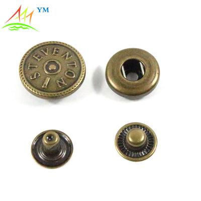 China Customized Dry Cleaning ISO With Button Press / Logo Spring Metal Snap Buttons For Clothes for sale