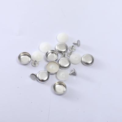 China Washable Round Hat Silver Dome Sewing Loop Snap Top Buttons Baseball Cap Button for sale