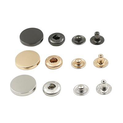 China High Quality Dry Cleaning Garment Accessories Round 4 Part Spring Metal Snap Custom Button For Clothes for sale