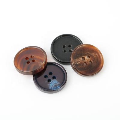 China Wholesale 4-Holes Colorful Custom Shirt Dry Cleaning Factory Natural Buffalo Horn Button for sale