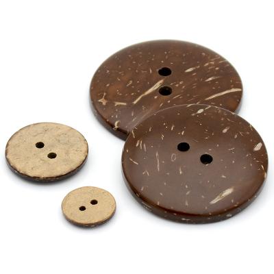 China 2 Holes Dry Cleaning Wholesale Natural Handmade Eco-Friendly Logo Coconut Shell Button For Custom Shirt for sale