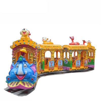 China China factory wholesale high quality amusement park wooden chuan games San trackless guided train for sale