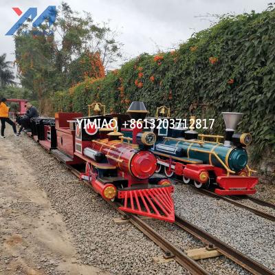 China SanChuan Amusement Mall Wooden Indoor Battery Operated Children Playground Electric Track Train Rides On Sale for sale