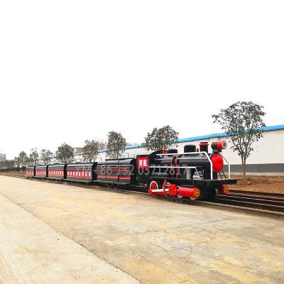 China SanChuan Wooden Kiddie Rides Amusement Park Backyard Track Train For Sale for sale