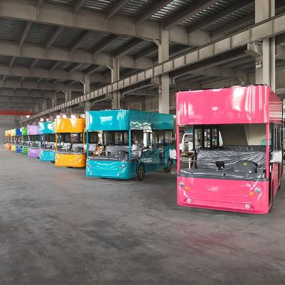 China Wooden San Chuan Most Popular 17 Seats Double Deck Sightseeing Buses With Doors Closed for sale