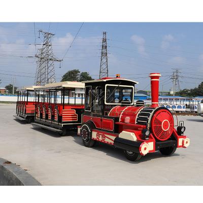 China San chuan wooden amusement children toy amusement electric ride shopping mall trackless tourist train for sale for sale