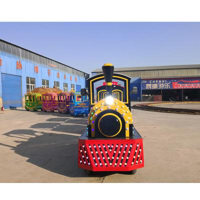 China Mini amusement wooden royal black kiddie ride cheap electric road train tourist trackless rides for sale for sale