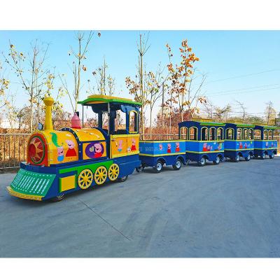 China Mechanical theme park games of amusement park attraction battery train without track train ride tour for sale