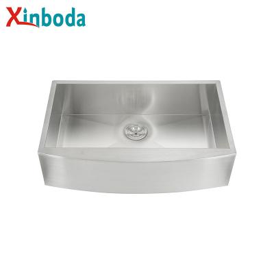 China Without Faucet Hot Selling Front Drop In Single Bowl Stainless Steel Farmhouse Kitchen Sink for sale