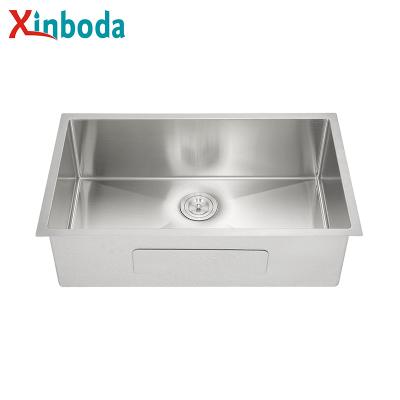 China Without Faucet American Standard 304 Undermount Single Bowl Stainless Steel Kitchen Sink With Drainer for sale