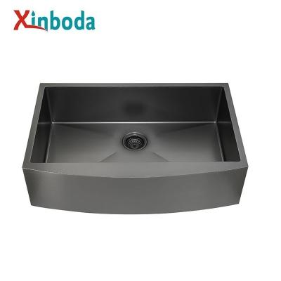 China Without Faucet 10% Wholesale Custom Single Bowl Handmade Apron Farmhouse Nano Kitchen Sink for sale