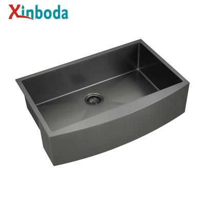 China Without Faucet Good Quality OEM Customized Apron Single Front Rectangular Nano Kitchen Sinks Family Restaurant Bowl for sale