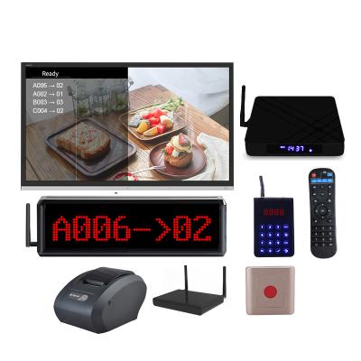 China 2021 New TV Restaurante Wireless Calling Service Restaurant/Hospital/Bubble Store Equipment Queue Pager System Food Tip Customer for sale