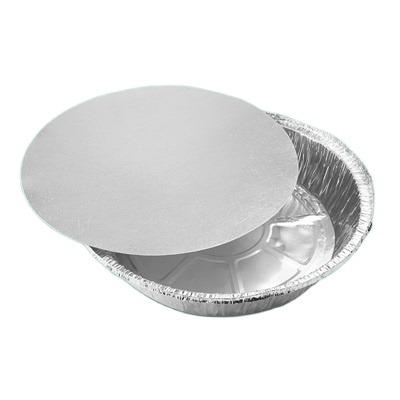 China Disposable Round Aluminum Foil Pan With Cardboard Lid To Go for sale