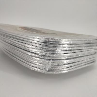 China Baking Disposable Food Wrapping Pans Oval Aluminum Foil Dishes for sale