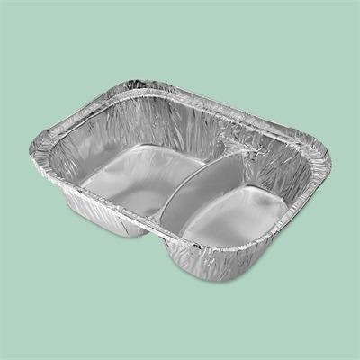 China Food Grade Food Packing Box Aluminum Foil Meal Delivery Baking Tray for sale