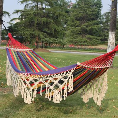 China Factory Custom Wholesale Durable Camping Sheet Person Travel Hammock Anti-Rolling Leisure Outdoor Hanging Hammock Double for sale