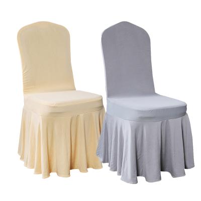 China New thick solid color chair cover hotel home office chair cover party elastic folding t-shaped cover wholesale waterproof/dustproof for sale