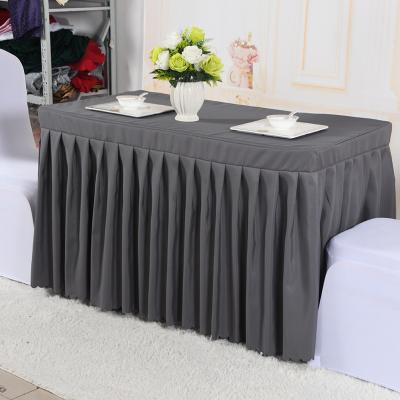 China Wholesale banquet waterproof tablecloth exhibition tablecloth conference table cover stain table skirt monochrome for sale