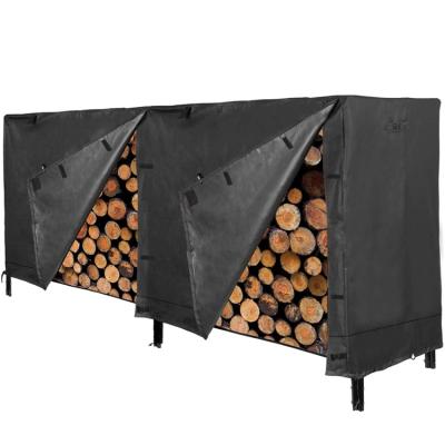 China Outdoor 420D Rain Firewood Hood Firewood Cover High End Silver Coated Wood Raincoat Waterproof/Dustproof Shed Cover for sale