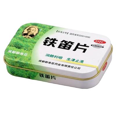 China Food Mints Mini Rectangular Shape Tin Can With Hinged for sale