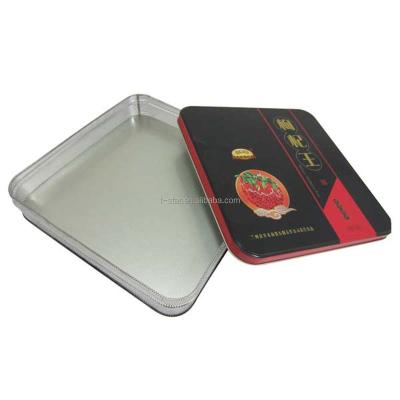 China Flat Rectangular Metal Food Box for sale