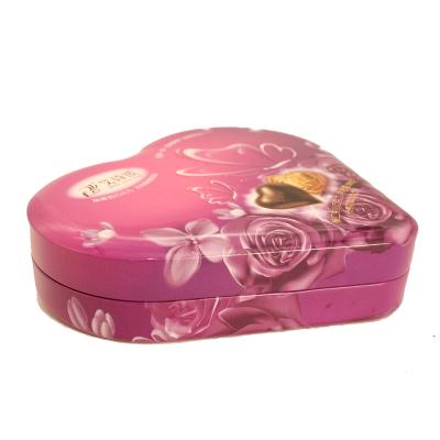 China Recyclable Heart Shape Metal Candy Sweet Chocolate Gift Box Tin for sale