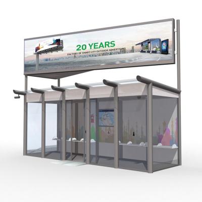 China New Design Galvanized Steel Galvanized Steel Vanity Shelter Smart Air Conditioner Bus Stop for sale