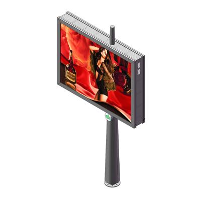 China 6.4mx4.8m Steel Full Color Outdoor Led Video Display Advertising Billboard for sale