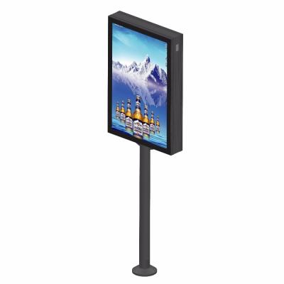 China Aluminum Profile City Street Pillar Advertising Lamp Post Light Box for sale