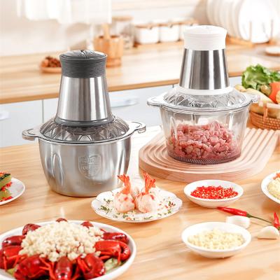 China Household Stainless Steel Machine Grinder Blender Electric Minced Meat Mixer Outdoor Multifunctional Cooking Chopper for sale