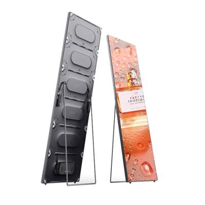 China Ultra HD Indoor Floor Stand Led Screen Advertising Led Poster Display for sale