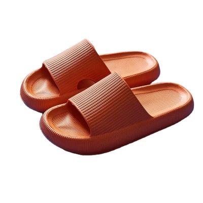 China Fashion Trend Fashion walking style shoes lightweight anti-slip women sandals soft thick sole house slides pure color indoor EVA slippers for sale