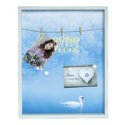 China Modern Wall Art Printed Picture With Frame Magnetic Note Board Photo Clip For Home Decoration for sale