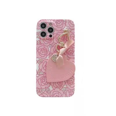 China Shockproof soft imd rose chain pink heart flower phone case cover for xiaomi note10 lite back cover for xiaomi 9t for sale