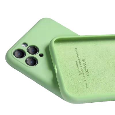 China Shockproof Original Soft Cube Colorful Liquid Silicone Phone Case For iPhone 11 pro 11 pro 12 pro 13 max for sale