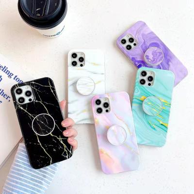 China Shockproof Mobile Phone Case For iPhone 12 11Pro X XR XS max 8 7 Plus Pink Soft Girl Glitter Gradient Se 2020 Marble TPU+IMD Back Cover for sale