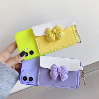 China Shockproof Purple Yellow Detachable Wallet Phone Case with Strap for iphone 12 13 11 xs xr max, for apple case leather cover for sale