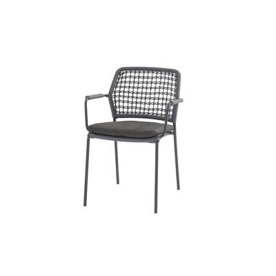 China Wholesale Outdoor Furniture UV And Water Resistant Garden Chairs Steel Outdoor Chairs With Woven Rope for sale