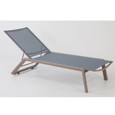 China Popular Modern Aluminum Sun Loungers UV And Water Resistant With Sling For Swimming Pool for sale