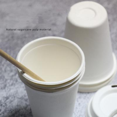 China Thicken/Wholesale Environmental Friendly/Degradable Customized Disposable Degradable PLA Coffee Milk Tea Drinkware Hot White Paper Cup With Lid for sale