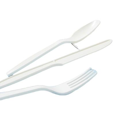 China Eco-friendly Customize Knife Fork And Spoon Dining Thickened Packable Large Size Disposable Environmental Friendly Cutlery for sale