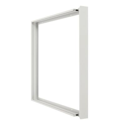 China Screwless Assembly White Aluminum Surface Mounting Frame For Backlight LED Panel 30 x 60cm for sale