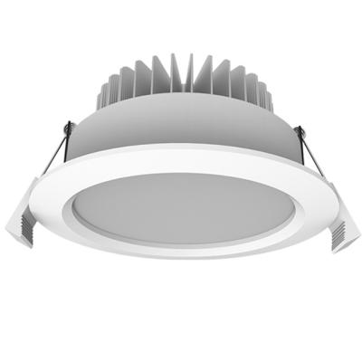 China Modern high quality indoor spot light three color energy saving round recessed led downlight for home office hotel for sale