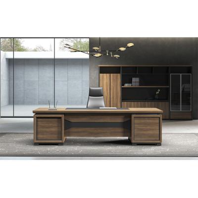 China China Extendable Top Furniture Luxury Table Black Executive Office Manager Office Wood Executive Table for sale