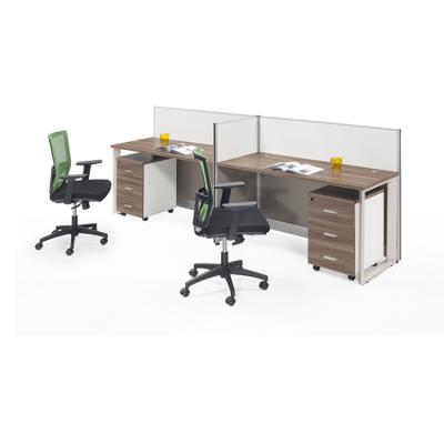 China Modern Workstation L Shape Two Person Office Computer Work Table for sale