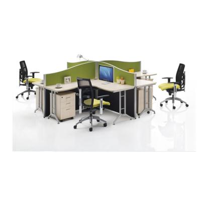 China Low price hot sale wooden modular L shape workstation workstation for sale