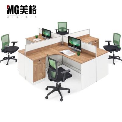 China Modern 4 Seat Office Workstation 4 Person Office Workstation 4 Compartment for sale