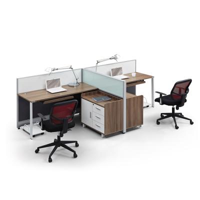 China Office Workstation Office Furniture Separation Workstation Metal Leg Workstation For 4 Person for sale