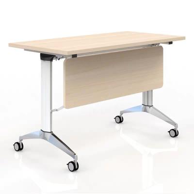 China Hot Sale Melamine Office Foldable Movable Foldable Flipchart Table With Wheels for sale